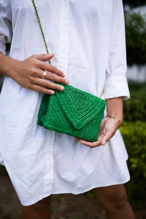 Casual Chevron Handmade Flap Crossbody