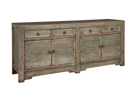 Flemmer Rustic Sideboard with Antique Distressed Finish Cabinet