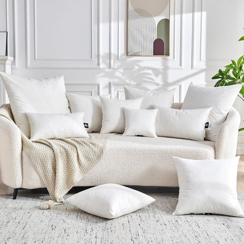 Monochromatic Contemporary Soft Square Pillow Inserts