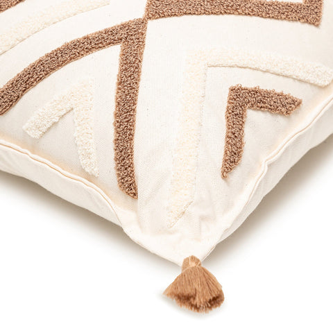 Powered by People Artful Traditionalist Bohemian Handcrafted Tufted Pillow Cover - 20 x 20