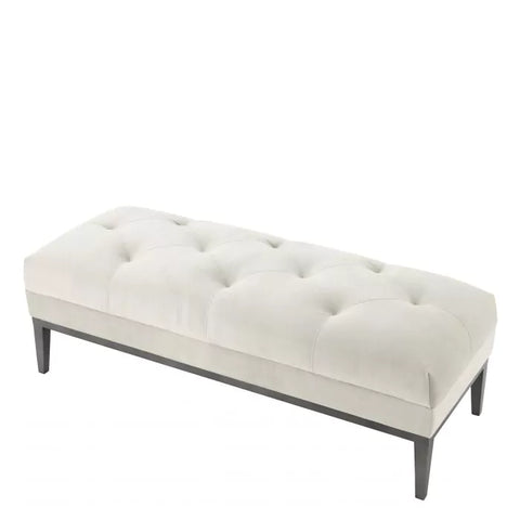 Artful Traditionalist Chesterfield Accent Bench with Tufted Upholstery