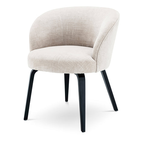 Timeless Minimalist Contemporary Upholstered Barrel Dining Armchair