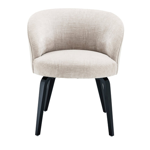 Timeless Minimalist Contemporary Upholstered Barrel Dining Armchair