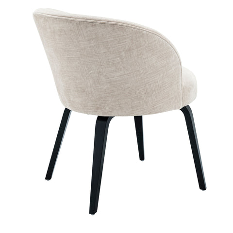 Timeless Minimalist Contemporary Upholstered Barrel Dining Armchair