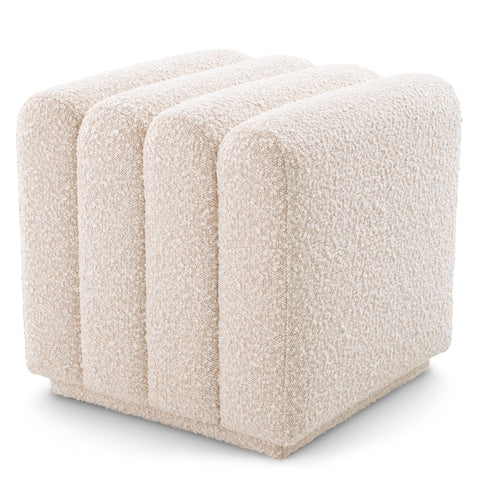 Timeless Minimalist Upholstered Accent Stool with Block Feet