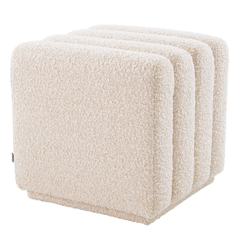 Timeless Minimalist Upholstered Accent Stool with Block Feet