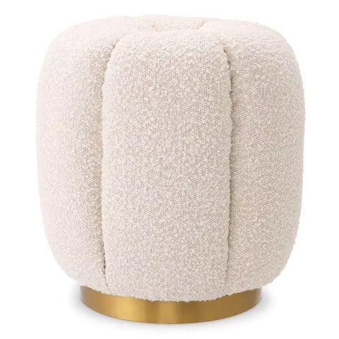 Timeless Minimalist Modern Boucle Upholstered Accent Stool
