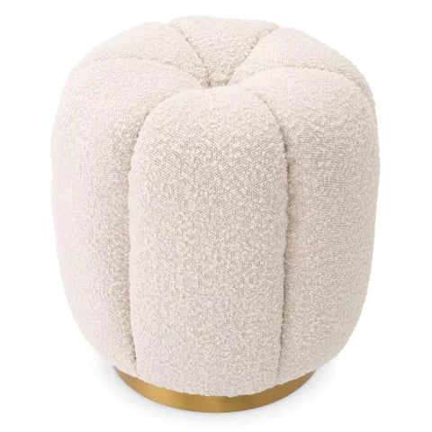 Timeless Minimalist Modern Boucle Upholstered Accent Stool