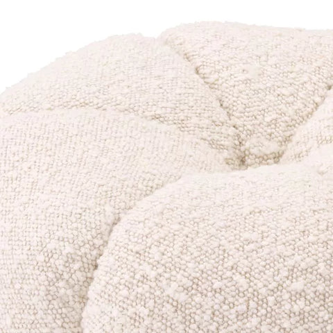 Timeless Minimalist Modern Boucle Upholstered Accent Stool