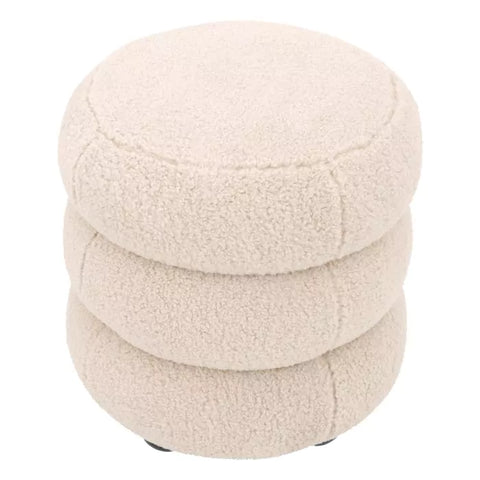 Space Saving Modern Upholstered Accent Stool with Ball Feet