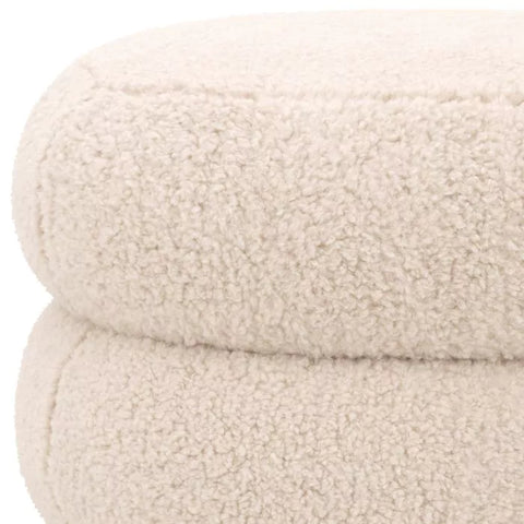 Space Saving Modern Upholstered Accent Stool with Ball Feet