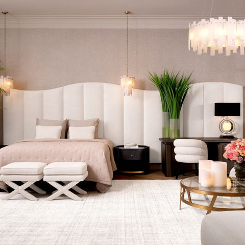 Contemporary Chanton Arch Headboard with Buttonless Tufting - Queen