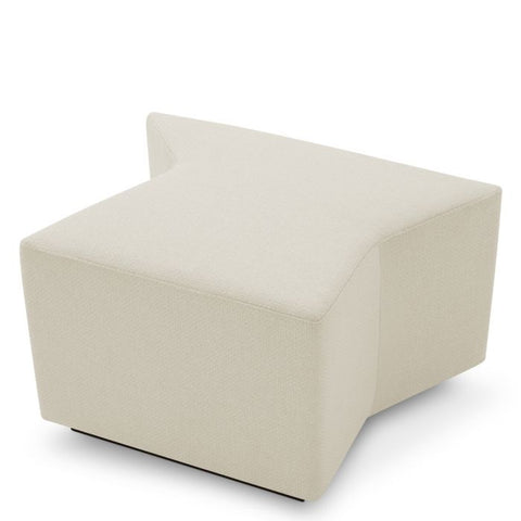 Timeless Minimalist Upholstered Accent Stool with Plinth Base