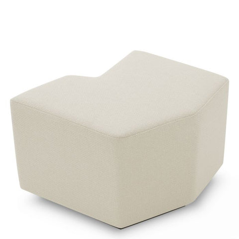 Timeless Minimalist Upholstered Accent Stool with Plinth Base