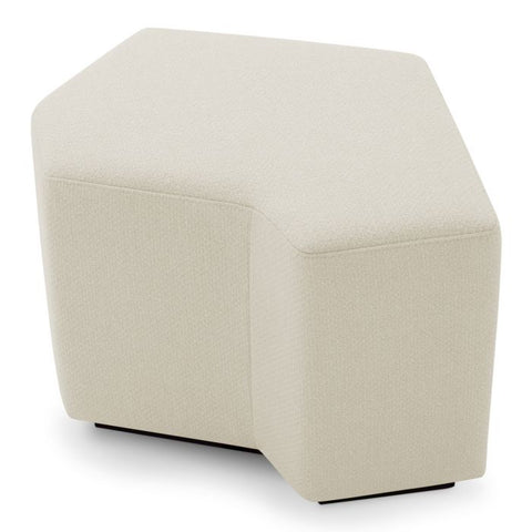 Timeless Minimalist Upholstered Accent Stool with Plinth Base