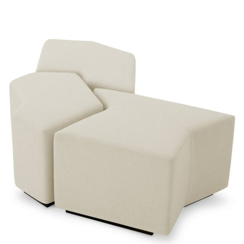 Timeless Minimalist Upholstered Accent Stool with Plinth Base