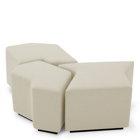 Timeless Minimalist Upholstered Accent Stool with Plinth Base