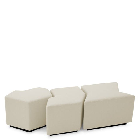 Timeless Minimalist Upholstered Accent Stool with Plinth Base