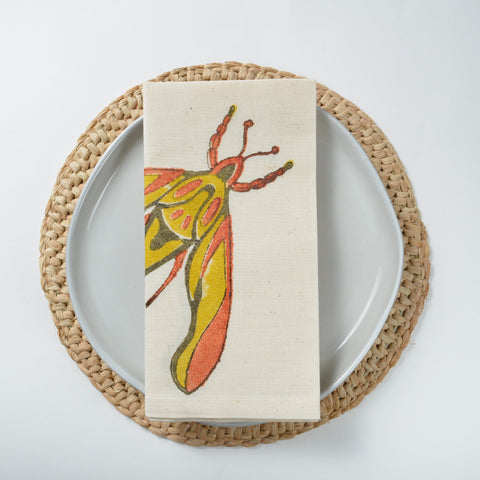 Twilight Elephant Moth Bohemian Dinner Napkin