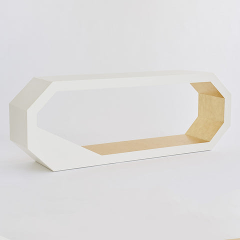 Global Views Timeless Minimalist Hexagonal Entryway Console