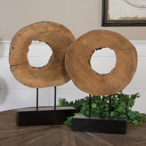 Decorating Essentials Handcrafted Organic Wood Sculpture