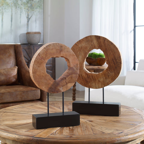 Decorating Essentials Handcrafted Organic Wood Sculpture