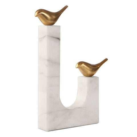 Decorating Essentials Modern Asymmetrical Brass Sculpture