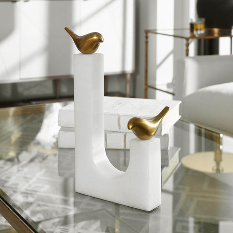 Decorating Essentials Modern Asymmetrical Brass Sculpture