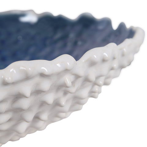Decorating Essentials Textured Glossy Ceramic Bowl Vase