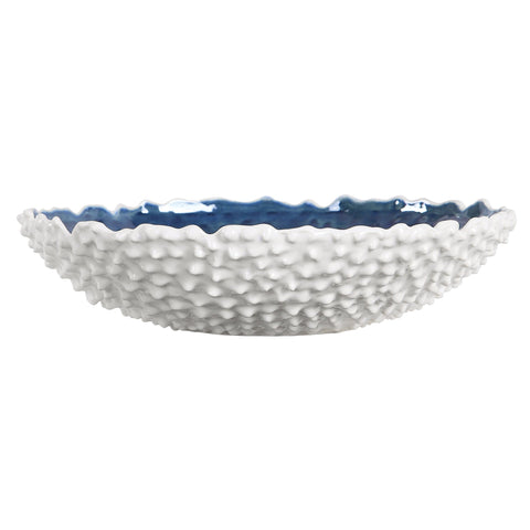 Decorating Essentials Textured Glossy Ceramic Bowl Vase