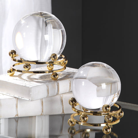 Decorating Essentials Modern Polished Crystal Decorative Sphere