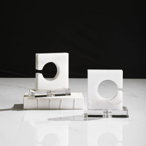 Decorating Essentials Contemporary Marble Crystal Bookend