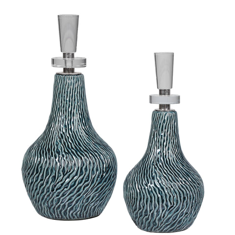 Decorating Essentials Contemporary Textured Crystal Bottle