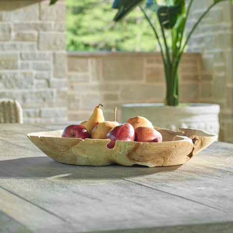 Outdoor Living & Garden Asymmetrical Handcrafted Decorative Bowl