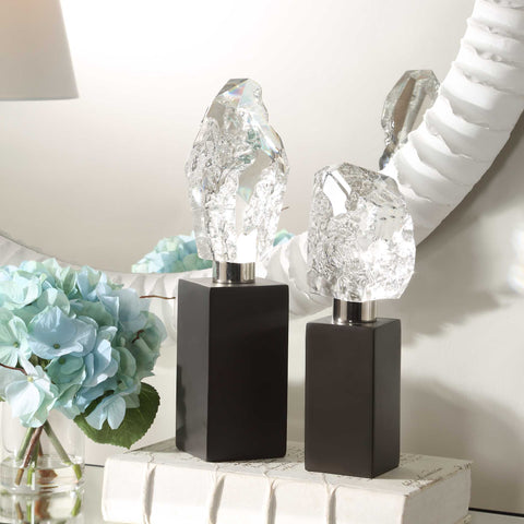 Decorating Essentials Contemporary Faceted Crystal Sculpture