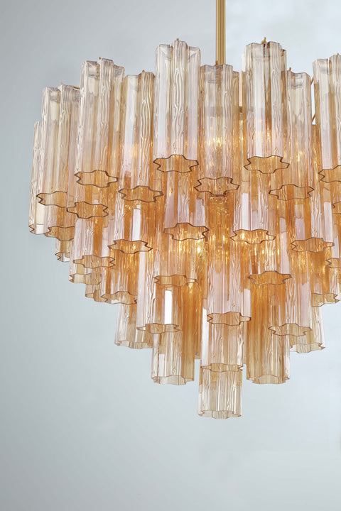 Addis Designer Collaboration Mid Century Tiered Chandelier