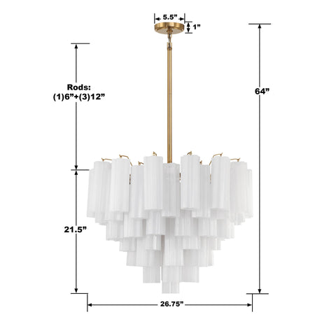 Addis Designer Collaboration Mid Century Tiered Chandelier