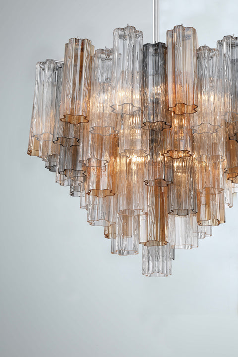 Addis Designer Collaboration Mid Century Tiered Chandelier