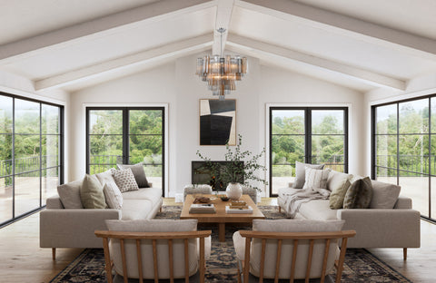 Addis Designer Collaboration Mid Century Tiered Chandelier