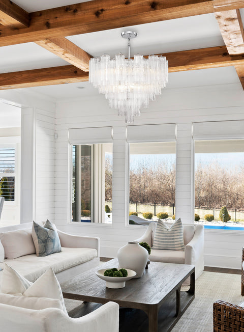 Addis Designer Collaboration Mid Century Tiered Chandelier