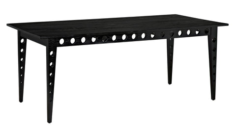 Noir Pericles Timeless Minimalist Modern Farm Dining Table