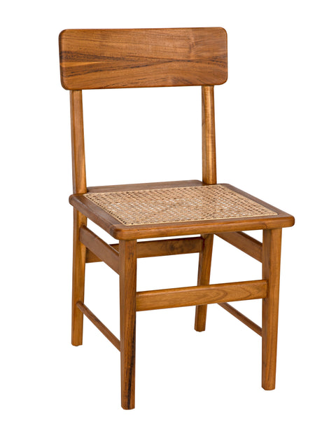 Comet Timeless Minimalist Teak Dining Side Chair