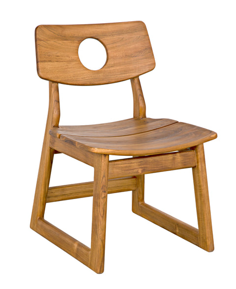 Buraco Artful Traditionalist Mid Century Keyhole Dining Side Chair