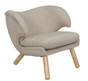 Valerie Timeless Minimalist Scandinavian Curved Back Accent Chair