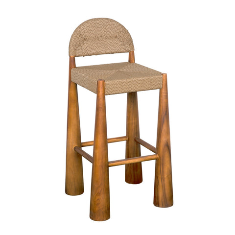 Laredo Nature-Driven Modernist Organic Teak Bar Stool