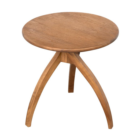 Vikram Modern Round Accent Table with Arced Legs