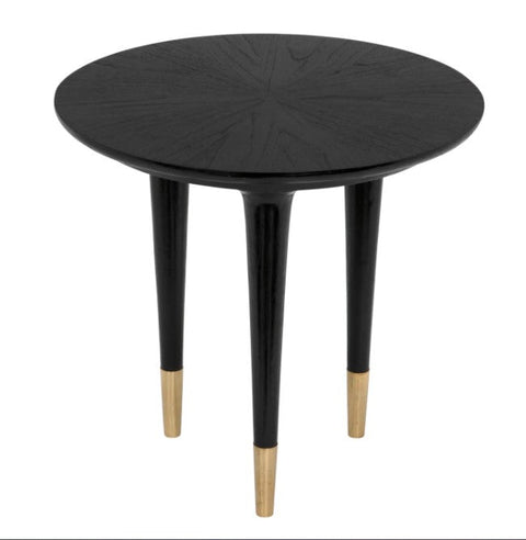 Modern Round Center Table with Tapered Legs Accent Table