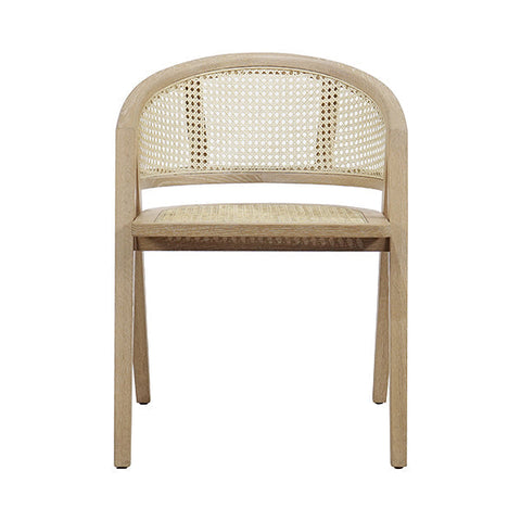 Timeless Minimalist Scandinavian Oak Barrel Dining Armchair
