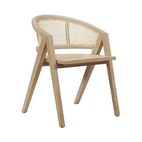 Timeless Minimalist Scandinavian Oak Barrel Dining Armchair