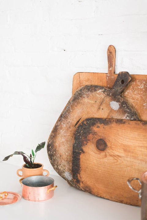 Vintage Rustic Handmade Abstract Wood Serving Board